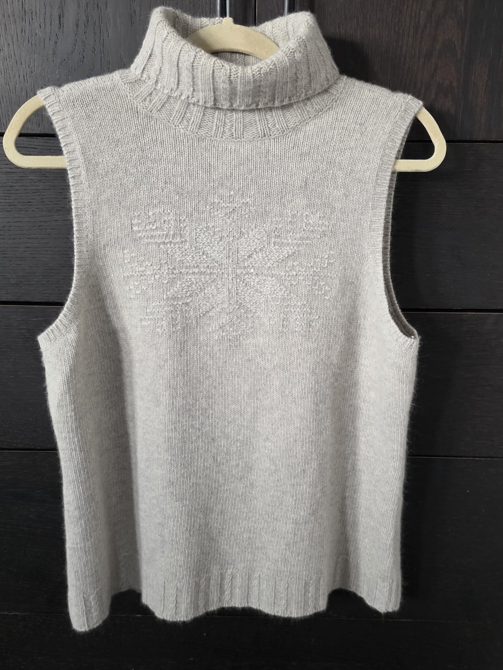 Lauren Ralph Lauren Wool And Angora Sleeveless Turtleneck Sweater Vest